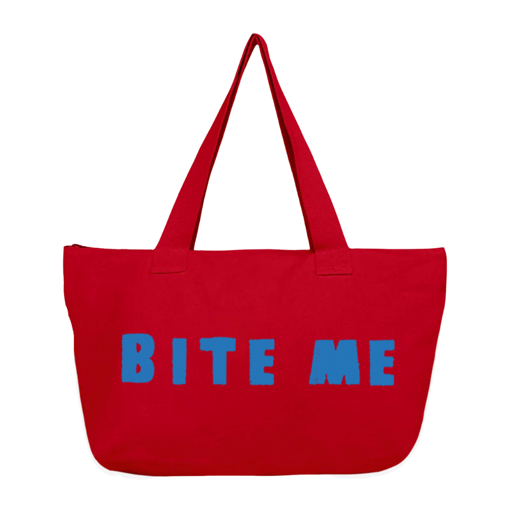 RED BITE ME TOTE