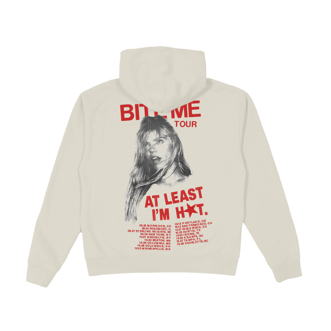 TOUR DATE BACK ZIP HOODIE BACK