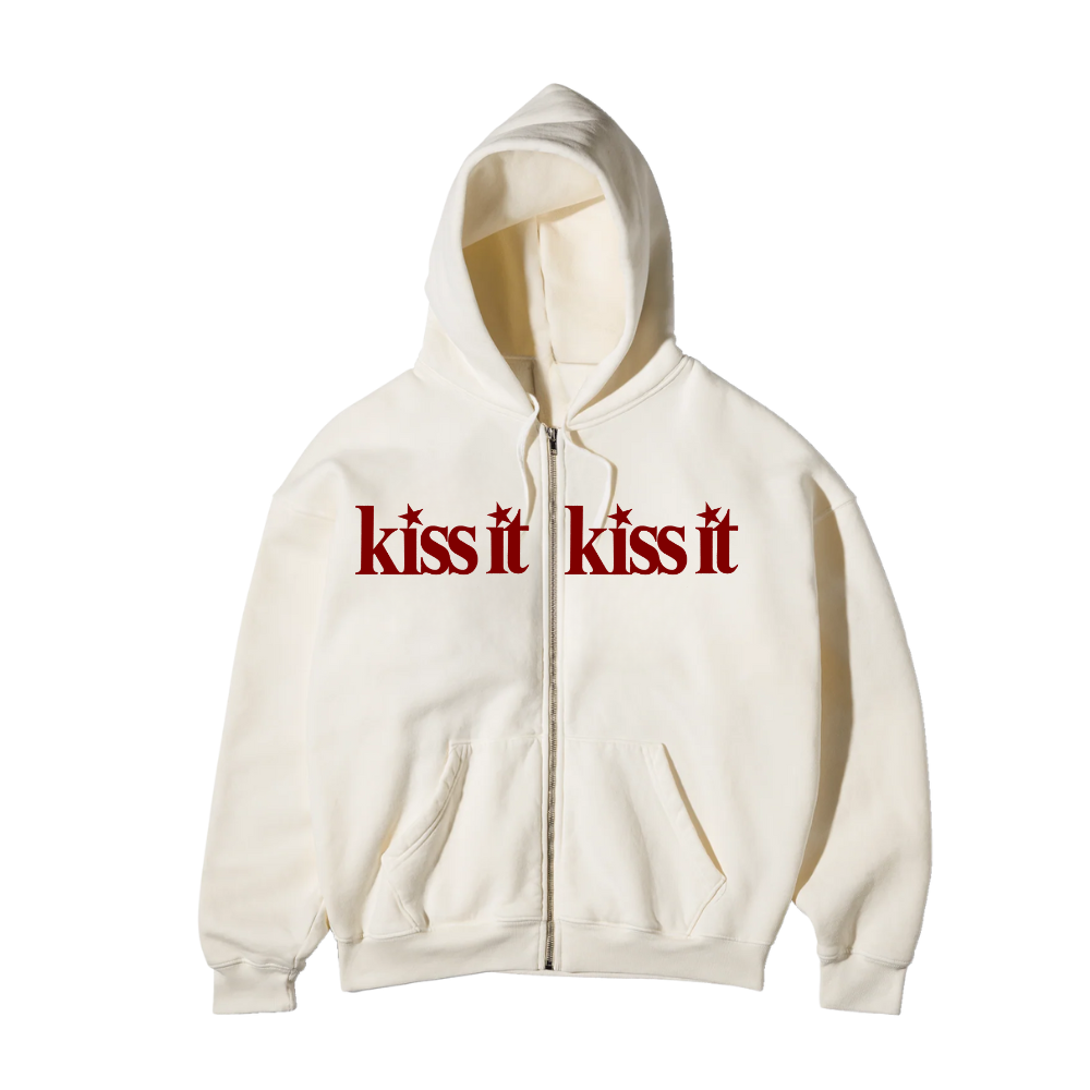 KISS IT ZIP HOODIE Front